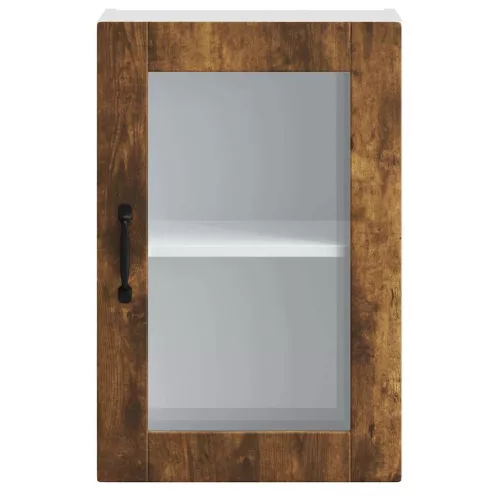  Konyhai fali szekrény üvegajtóval Porto" Füstölt tölgyfa"