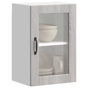    Konyhai fali szekrény üvegajtóval Porto" Szürke Sonoma"