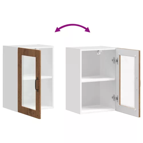  Konyhai fali szekrény üvegajtóval Porto" Régi fa"