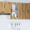  konyhai fali szekrény üvegajtóval Porto" Artisan Oak"