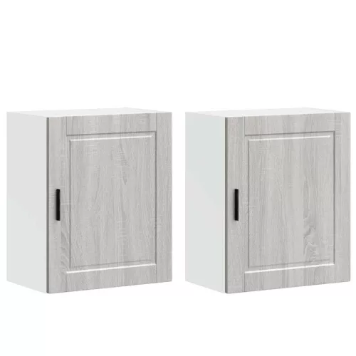  konyhai fali szekrények 2 db Porto szürke sonoma szerelt fa