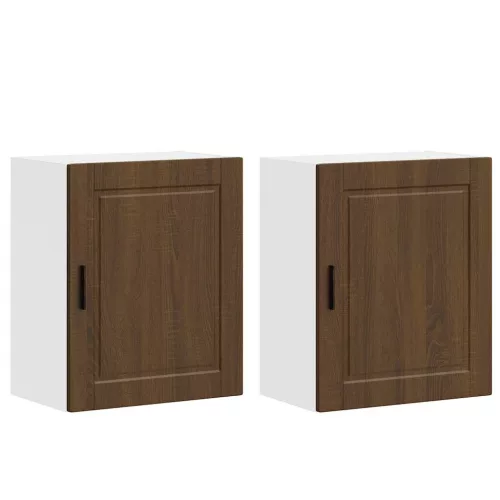  konyhai fali szekrények 2 db Porto barna tölgy szerelt fa