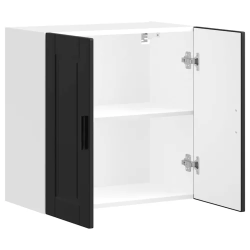  konyhai fali szekrény Porto fekete színű fűrészáru