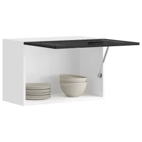  konyhai fali szekrény Porto fekete színű fűrészáru