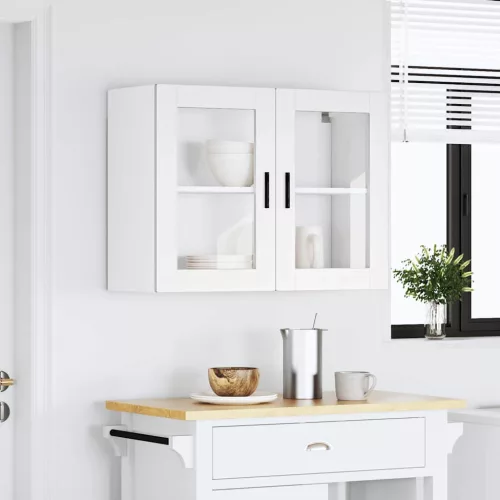  Konyhai fali szekrény üvegajtóval Porto" fehér"