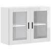  Konyhai fali szekrény üvegajtóval Porto" Magas fényű fehér"