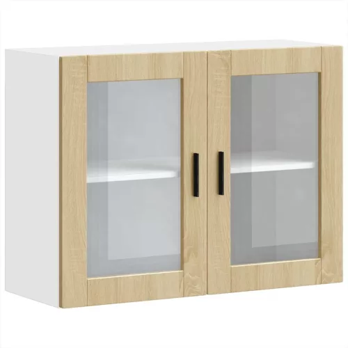  konyhai fali szekrény üvegajtóval Porto" Sonoma Oak"