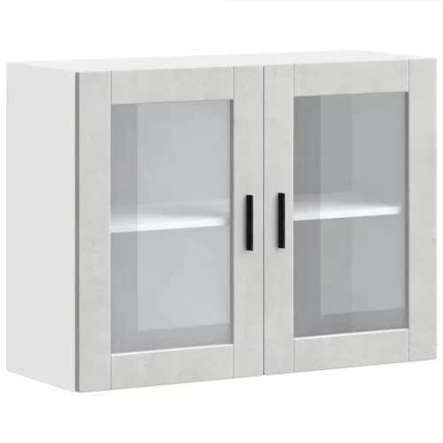  konyhai fali szekrény üvegajtóval Porto Betonszürke betonszürke