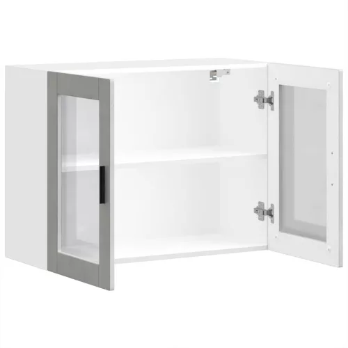  konyhai fali szekrény üvegajtóval Porto Betonszürke betonszürke