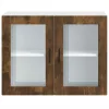  Konyhai fali szekrény üvegajtóval Porto" Füstölt tölgyfa"