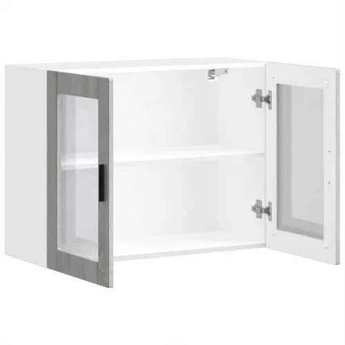  Konyhai fali szekrény üvegajtóval Porto" Szürke Sonoma"