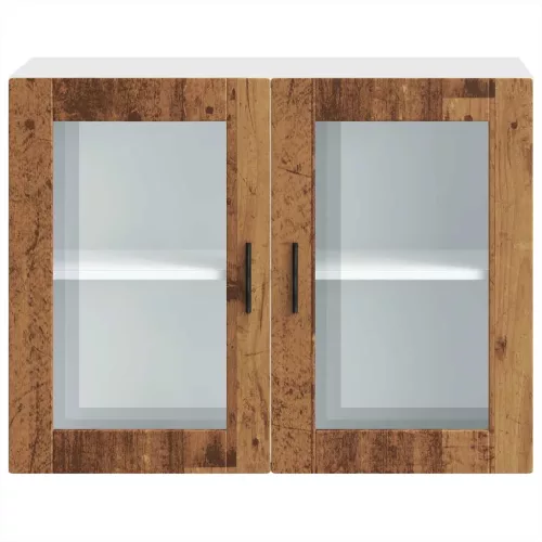  Konyhai fali szekrény üvegajtóval Porto" Régi fa"