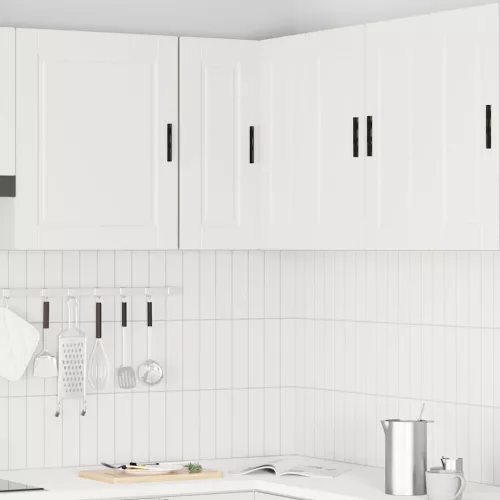  Porto fehér szerelt fa konyhai fali sarokszekrény