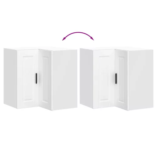  Porto fehér szerelt fa konyhai fali sarokszekrény