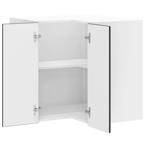  Porto fekete szerelt fa konyhai fali sarokszekrény