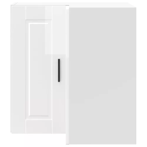  Konyhai fali sarokszekrény Porto magasfényű fehér színű műfa