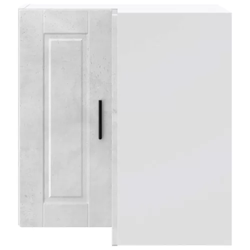  Porto betonszürke szerelt fa konyhai fali sarokszekrény