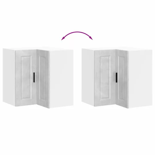  Porto betonszürke szerelt fa konyhai fali sarokszekrény