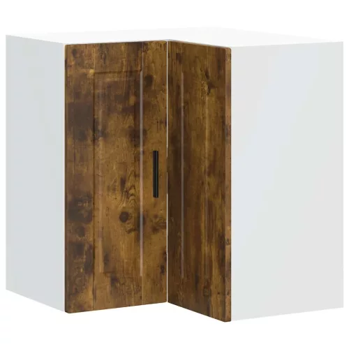  Porto füstös tölgy színű szerelt fa konyhai fali sarokszekrény