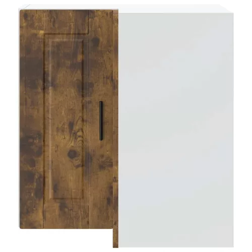  Porto füstös tölgy színű szerelt fa konyhai fali sarokszekrény