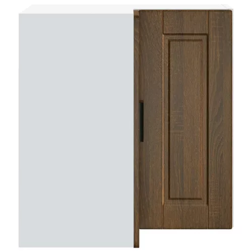  Porto barna tölgy színű szerelt fa konyhai fali sarokszekrény