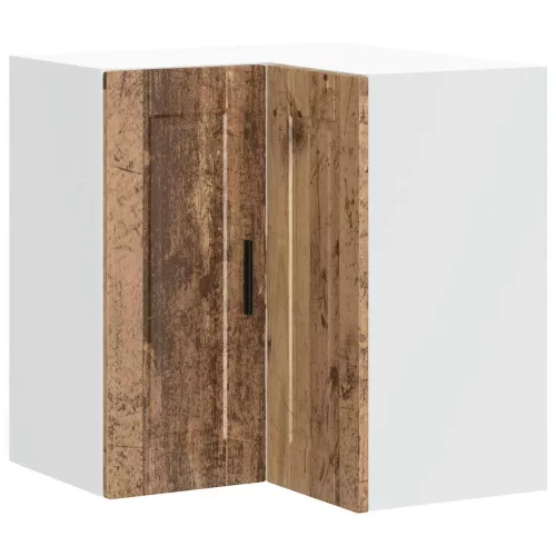  Porto antik fa színű szerelt fa konyhai fali sarokszekrény