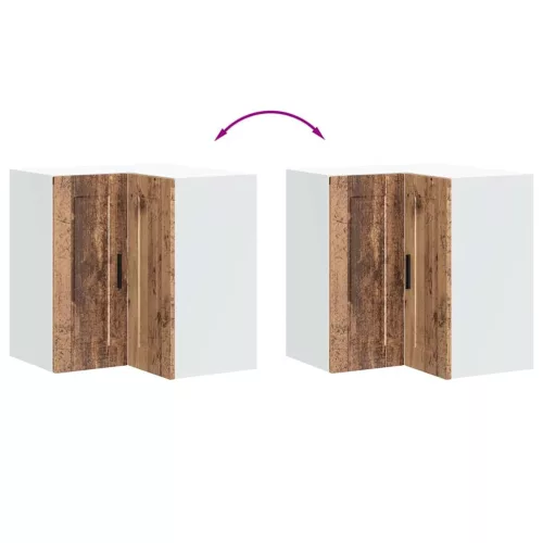  Porto antik fa színű szerelt fa konyhai fali sarokszekrény