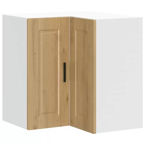  Porto kézműves tölgy szerelt fa konyhai fali sarokszekrény