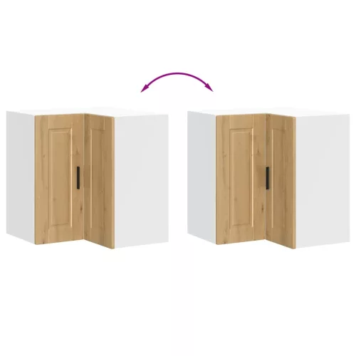  Porto kézműves tölgy szerelt fa konyhai fali sarokszekrény