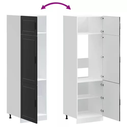  Porto fekete szerelt fa konyhaszekrény