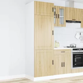  Porto sonoma tölgy színű szerelt fa konyhaszekrény