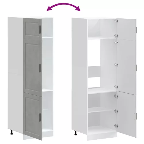  Porto betonszürke szerelt fa konyhaszekrény