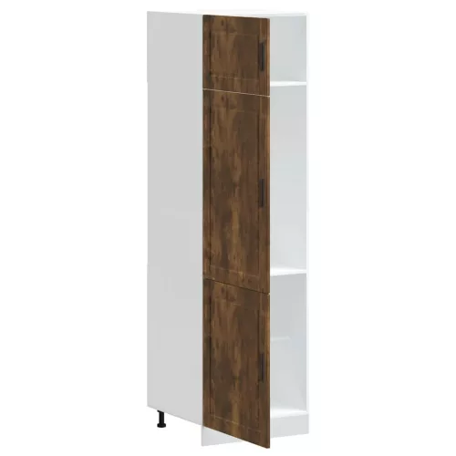  Porto füstös tölgy színű szerelt fa konyhaszekrény