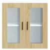  konyhai fali szekrény üvegajtóval Porto" Sonoma Oak"
