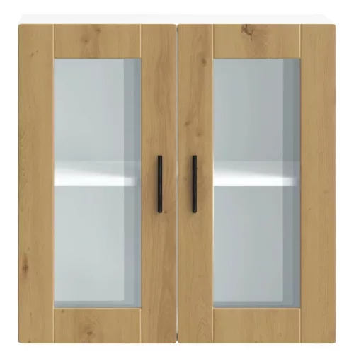  konyhai fali szekrény üvegajtóval Porto" Artisan Oak"