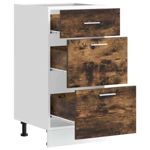  “Lyon” alsó szekrény füstölt tölgy Gépi úton előállított fa