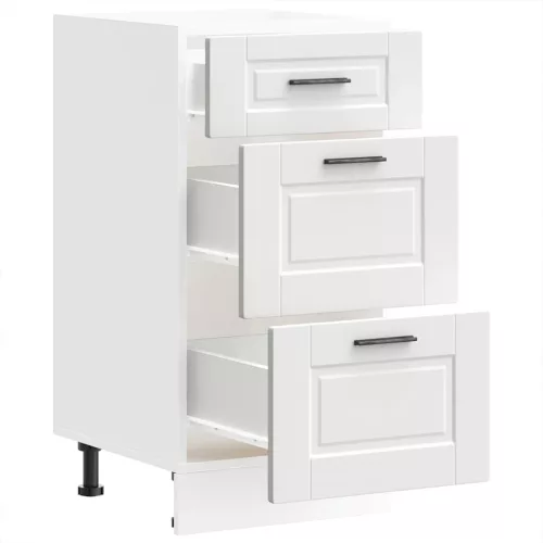  Porto fehér szerelt fa konyhai alapszekrény