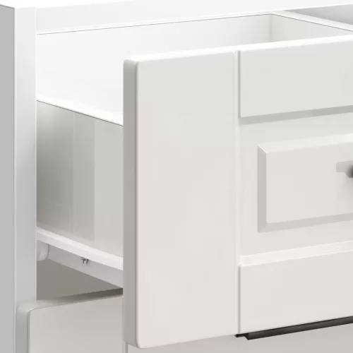  Porto magasfényű fehér szerelt fa konyhai alapszekrény