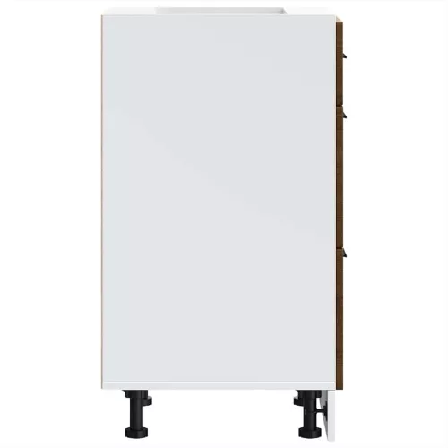  Porto barna tölgy színű szerelt fa konyhai alapszekrény