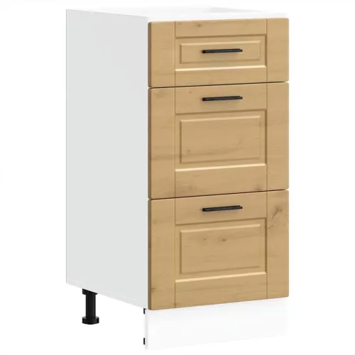  Porto kézműves tölgy színű szerelt fa konyhai alapszekrény