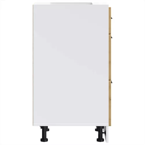  Porto kézműves tölgy színű szerelt fa konyhai alapszekrény