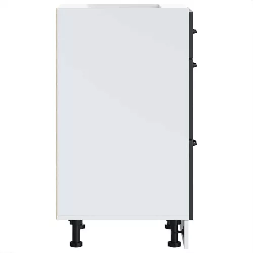  Konyhai alsó szekrény Lucca fekete szerelt fa