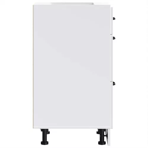  Konyhai alsó szekrény Lucca magasfényű fehér szerelt fa