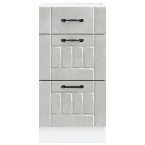  Konyhai alsó szekrény Lucca betonszürke szerelt fa