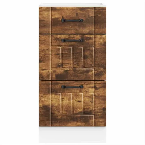  Konyhai alsó szekrény Lucca füstölt tölgy szerelt fa