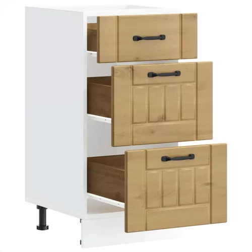  Konyhai alsó szekrény Lucca kézműves tölgy szerelt fa