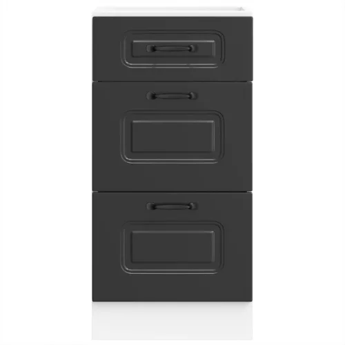  Konyhai alapszekrény Kalmar fekete színű műfa