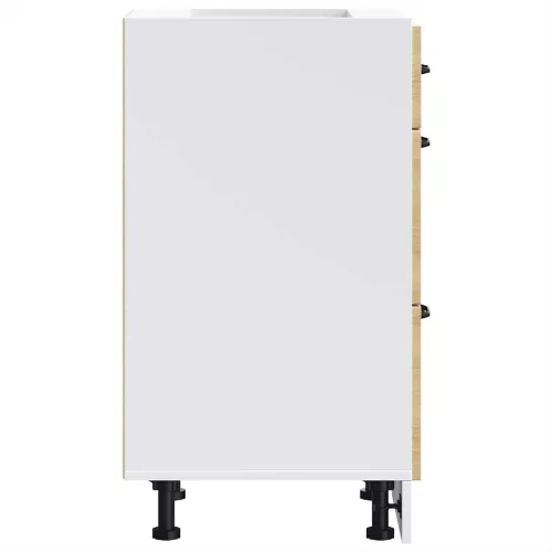  Konyhai alapszekrény Kalmar magasfényű fehér színű műfa