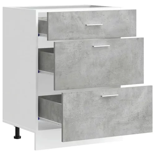  “Lyon” konyhai alapszekrény beton szürke színű fűrészáru