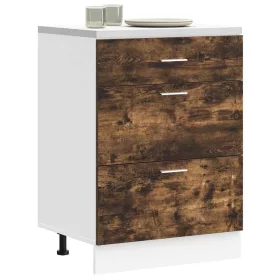    “Lyon” konyhai alapszekrény füstölt tölgy fűrészelt fa